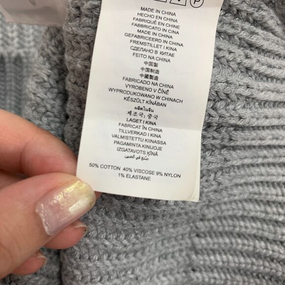 Michael Kors Sleeveless Funnel Neck Sweater Womens 2XS Grey Chunky Knit Stretch - Picture 10 of 15